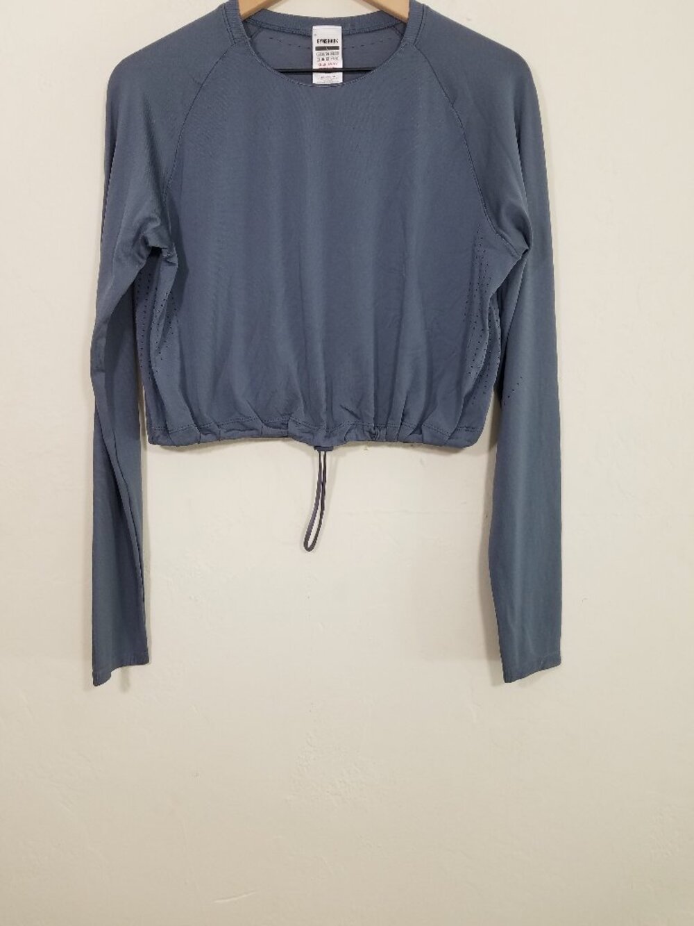 Gymshark Crop Top Long Sleeve Gray Size L